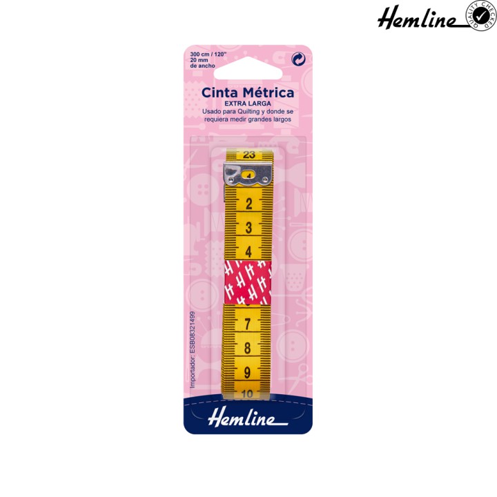 Cinta métrica extra larga (3m). Hemline