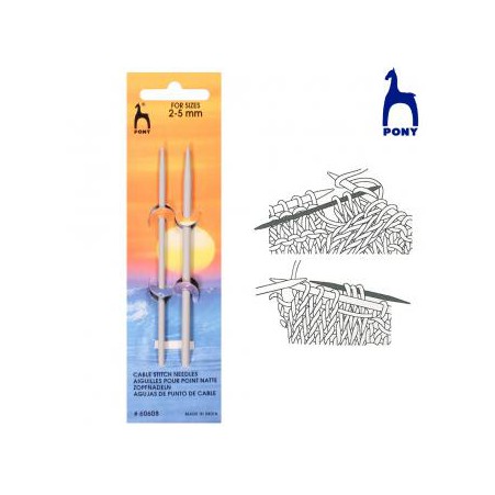 Agujas auxiliares de aluminio de 12,5cm PONY