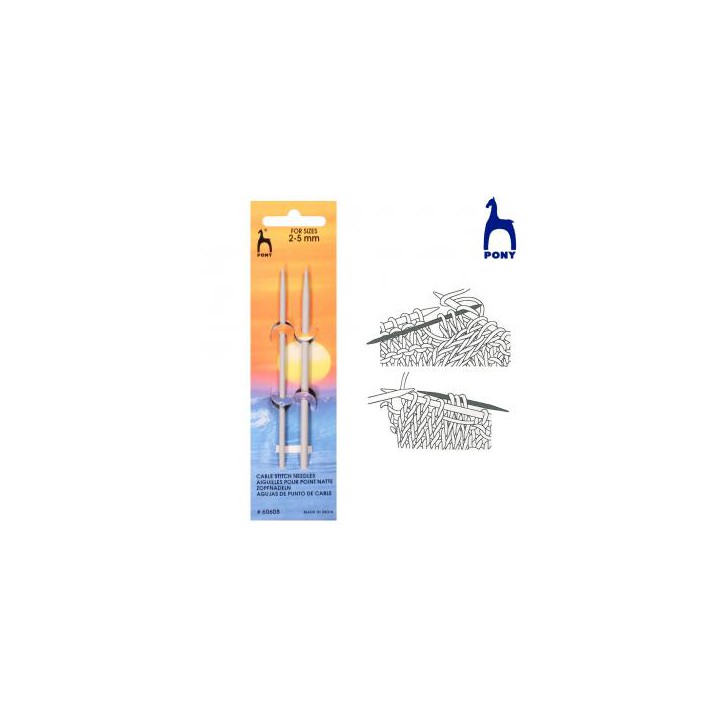 Agujas auxiliares de aluminio de 12,5cm PONY