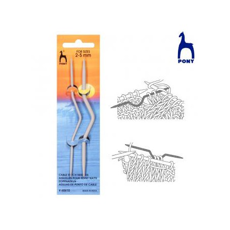 Agujas de trenzar de aluminio. PONY