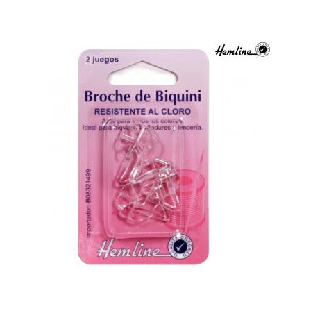 Broches de biquini transparentes. Hemline