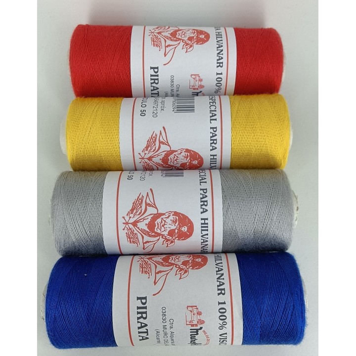 Hilo de Hilvanar Pirata | 100% Viscosa - Calidad Profesional