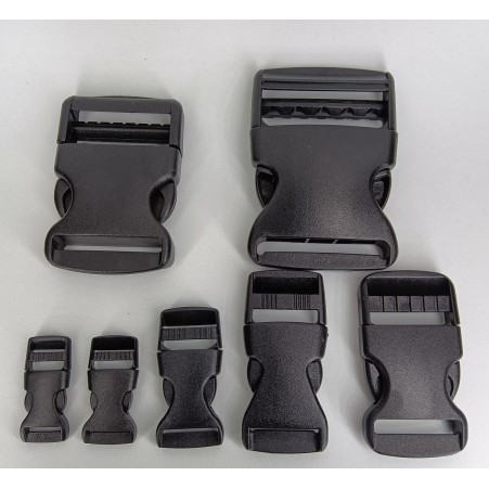 Cierres de Hebilla de Liberación Rápida | Plástico Negro Resistente