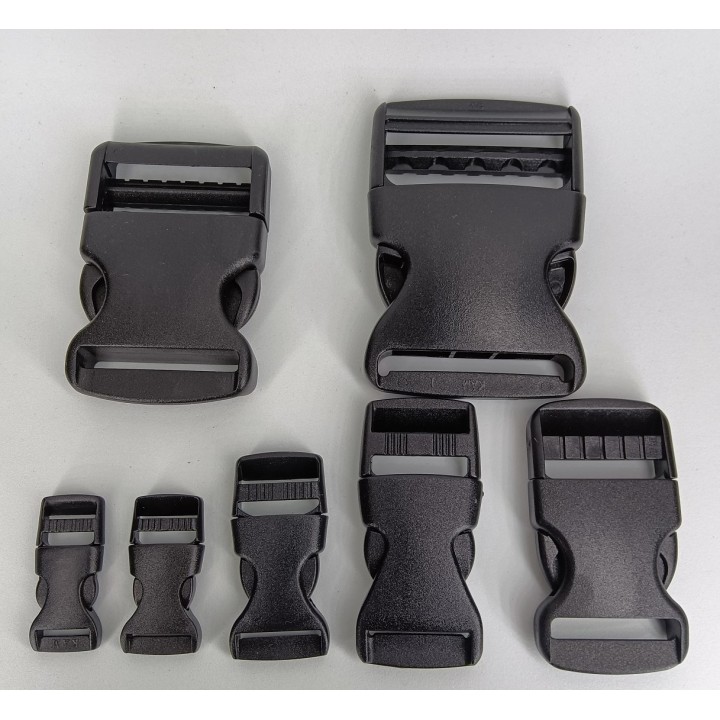 Cierres de Hebilla de Liberación Rápida | Plástico Negro Resistente