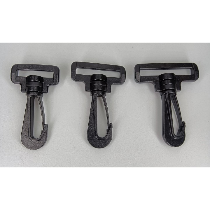 Mosquetón Giratorio Plástico 25-32-40mm | Hebilla para Mochilas